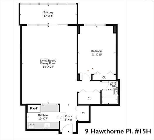 9 Hawthorne Pl 15H, Boston, MA 02114