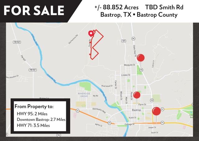 TBD (88.852 Acres) Smith RD, Bastrop, TX 78602
