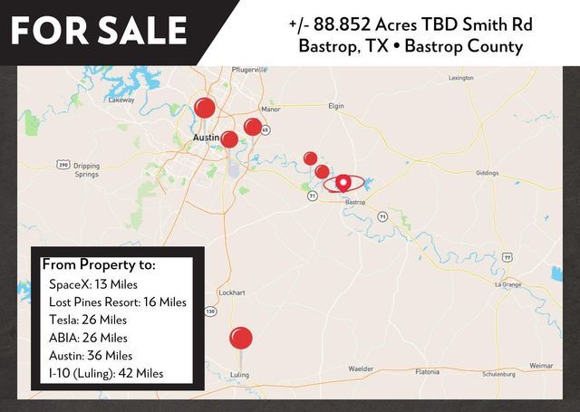 TBD (88.852 Acres) Smith RD, Bastrop, TX 78602