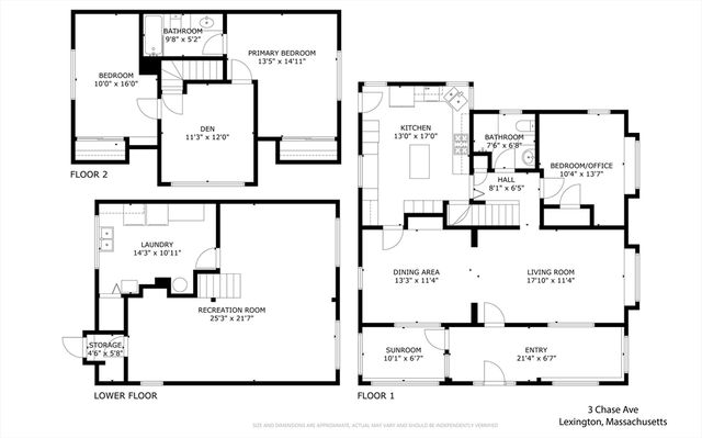 3 Chase Ave, Lexington, MA 02421