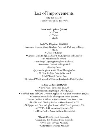 5012 Toll Road Ct, Thompsons Station, TN 37179