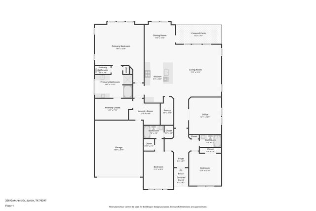 208 Oakcrest Drive, Justin, TX 76247