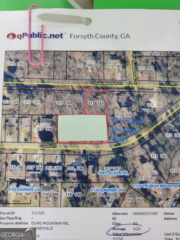0 Quail Mountain 2 lots, Gainesville, GA 30506