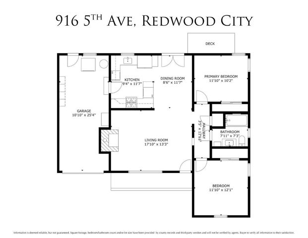 916 5th Avenue, Redwood City, CA 94063