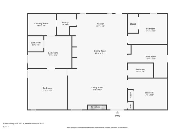 8257 S County Road 1075 W, Charlottesville, IN 46117