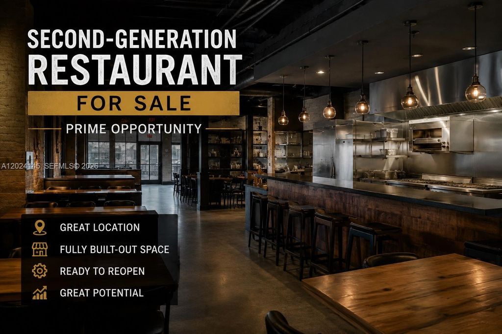 Second Generation Second Generation Restaurant For Sale Prime Opport, Miami, FL 33126