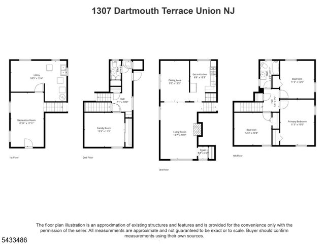 1307 Dartmouth Ter, Union Twp., NJ 07083
