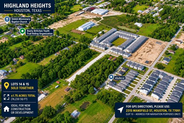 lot 14 and 15 Mansfield Street, Houston, TX 77091