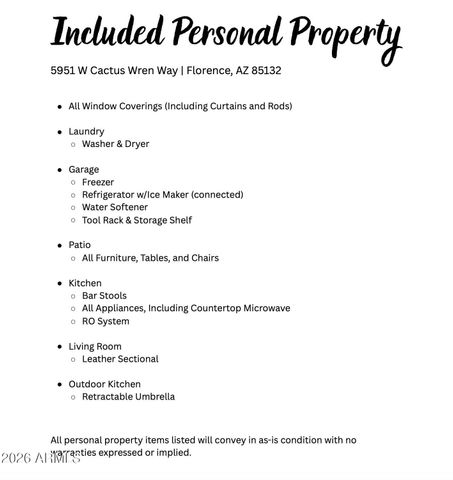 5951 W CACTUS WREN Way, Florence, AZ 85132