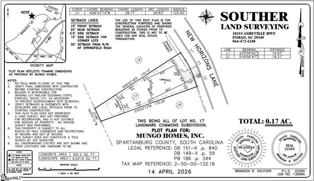 7063 New Horizons Lane Lot 17, Boiling Springs, SC 29316
