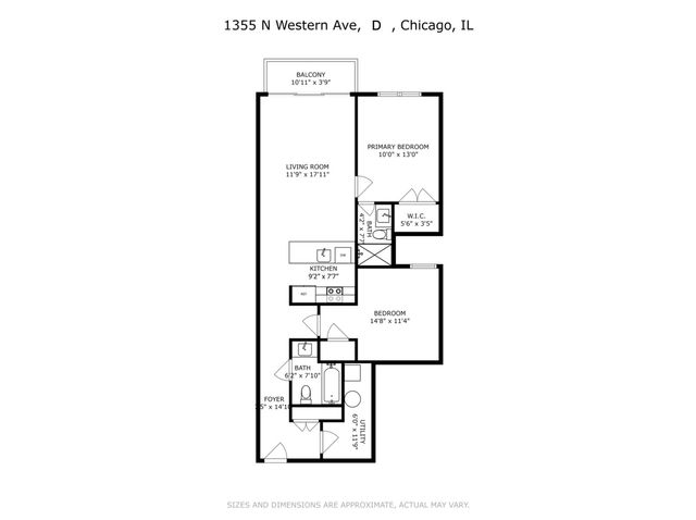 1355 N Western Avenue 3D, Chicago, IL 60622
