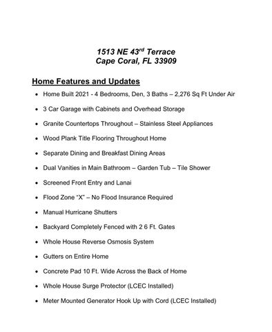 1513 NE 43rd Terrace, Cape Coral, FL 33909
