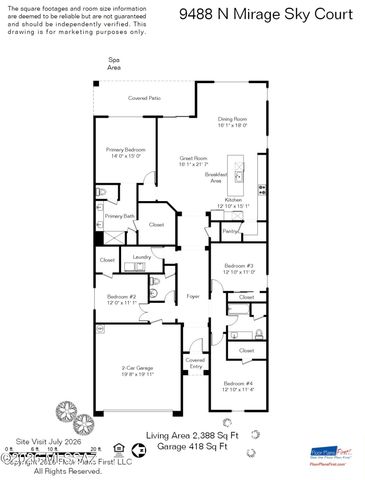 9488 N Mirage Sky Court, Oro Valley, AZ 85742