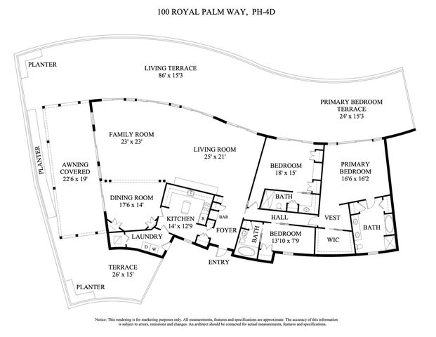 100 Royal Palm Way Ph-4, Palm Beach, FL 33480
