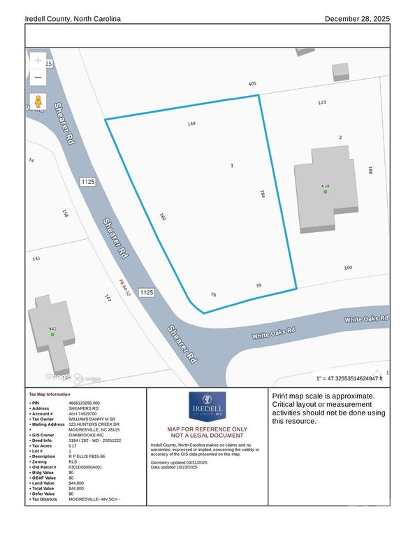 0 White Oaks Road 1, Mooresville, NC 28115