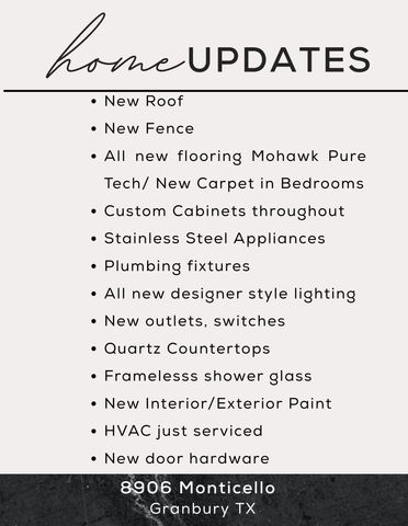 8906 Monticello Drive, Granbury, TX 76049