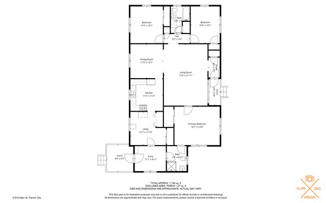 419 N MAIN Street, Farmer City, IL 61842