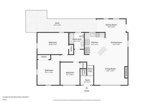 77 Cedarcrest Rd, Boston, MA 02132