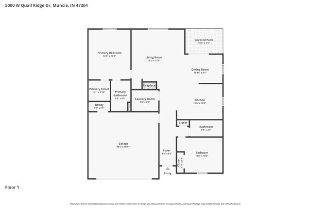 5000 W QUAIL RIDGE Drive, Muncie, IN 47304