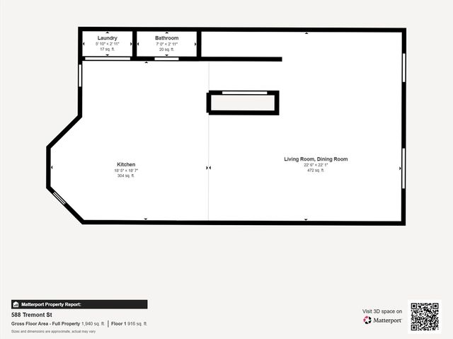 588 Tremont St 1, Boston, MA 02118