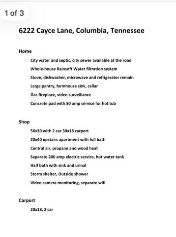6222 Cayce Lane, Columbia, TN 38401