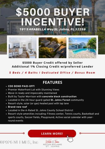 191 S ARABELLA Way, St. Johns, FL 32259