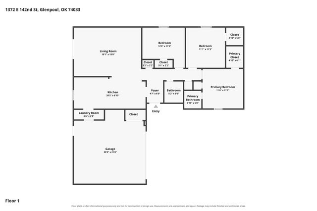 1372 E 142nd Street, Glenpool, OK 74033