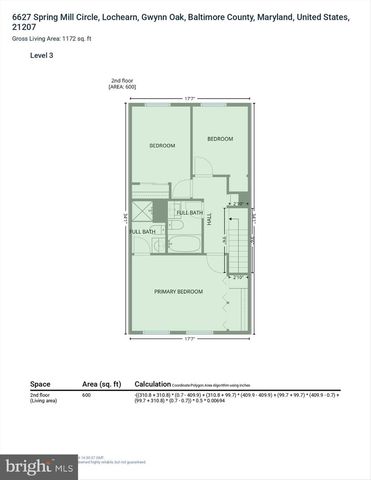 6627 SPRING MILL CIR, Gwynn Oak, MD 21207