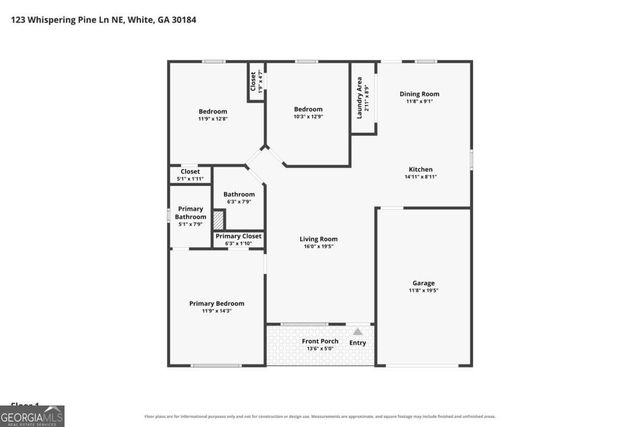 123 Whispering Pine Lane NE, White, GA 30184