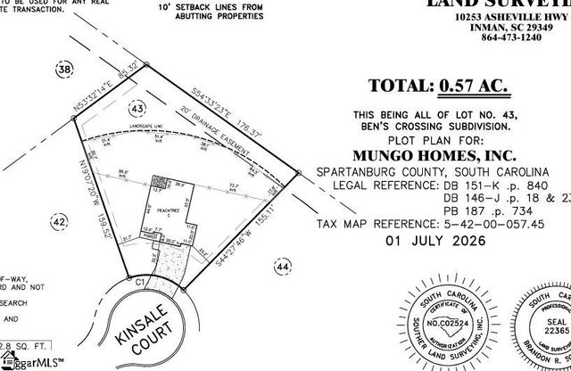 309 Kinsale Court Lot 43, Woodruff, SC 29388
