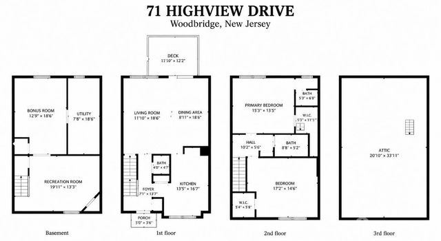 71 Highview Drive, Woodbridge Proper, NJ 07095