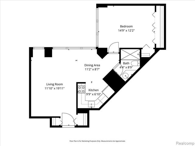 1001 W Jefferson Avenue 9c, Detroit, MI 48226