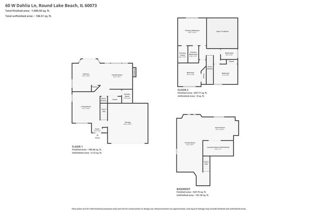 60 W Dahlia Lane, Round Lake Beach, IL 60073