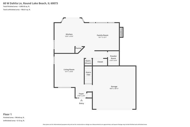 60 W Dahlia Lane, Round Lake Beach, IL 60073