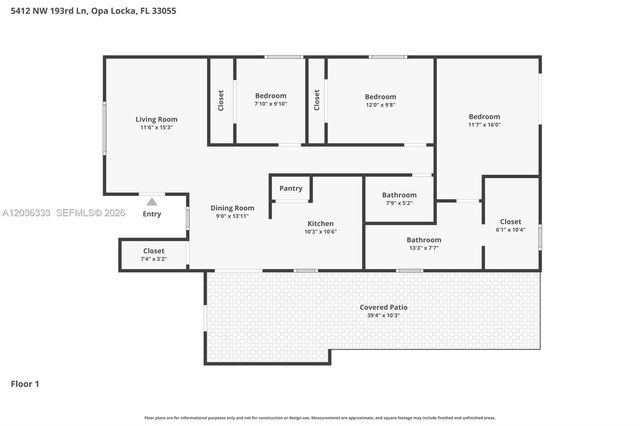 5412 NW 193rd Lane, Miami Gardens, FL 33055