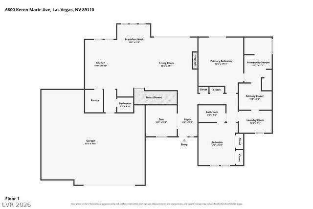6800 Keren Marie Avenue, Las Vegas, NV 89110