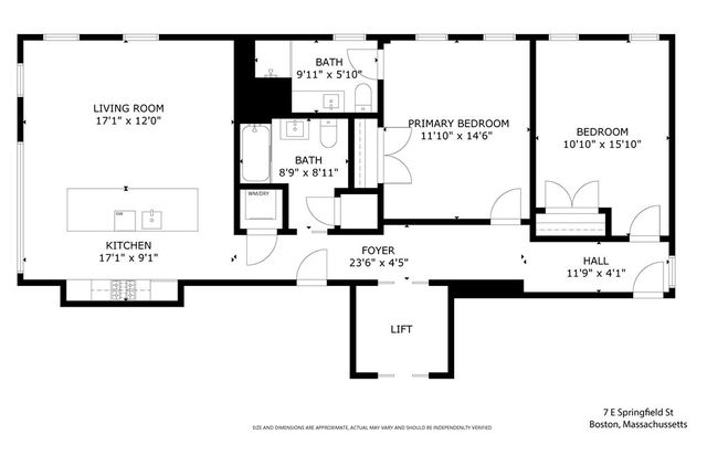 7 E. Springfield 5B, Boston, MA 02118