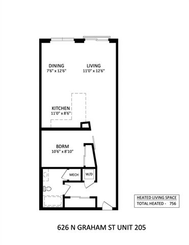 626 N Graham Street 205, Charlotte, NC 28202