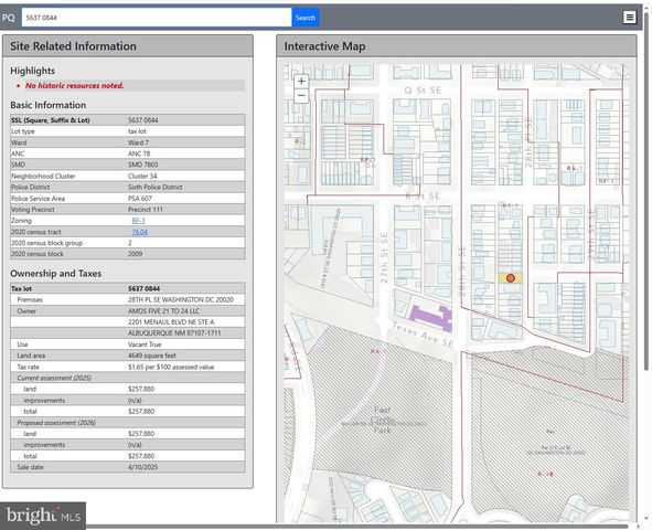 28TH PL SE, Washington, DC 20020