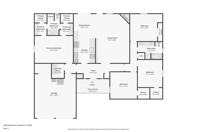 2609 Meadow Green, Bedford, TX 76021