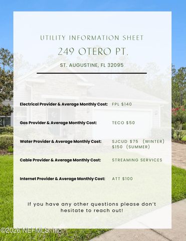249 OTERO Point, St. Augustine, FL 32095