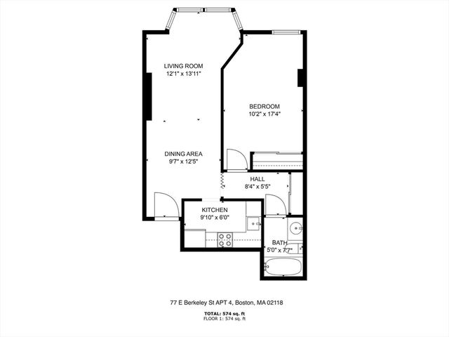 77 E Berkeley St 4, Boston, MA 02118