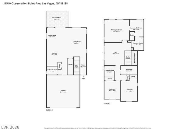 11540 OBSERVATION POINT Avenue, Las Vegas, NV 89138