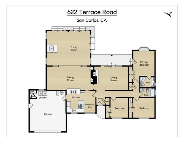 622 Terrace Road, San Carlos, CA 94070