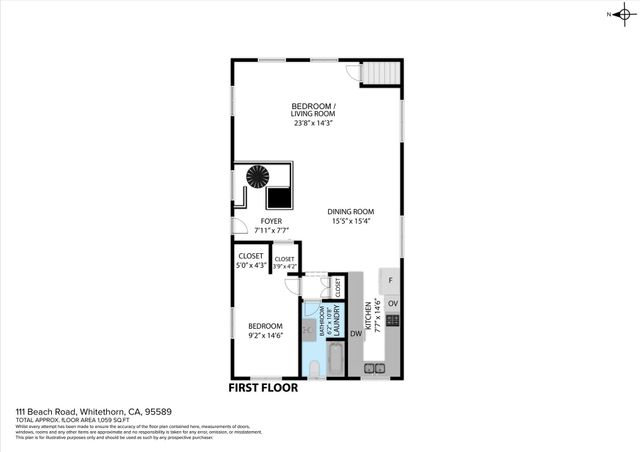 111 Beach Road, Shelter Cove, CA 95589