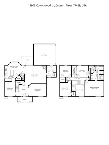 11902 Cottonwood Lane, Cypress, TX 77429