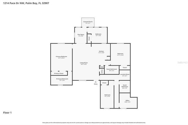 1214 PACE DRIVE NW, Palm Bay, FL 32907