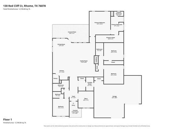 130 Red Cliff Court, Rhome, TX 76078