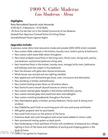 1909 N CALLE MADERAS --, Mesa, AZ 85213