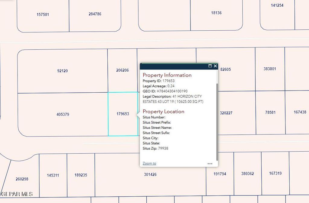 PN-179653 41 Horizon City Estates Lot 19, Horizon City, TX 79928
